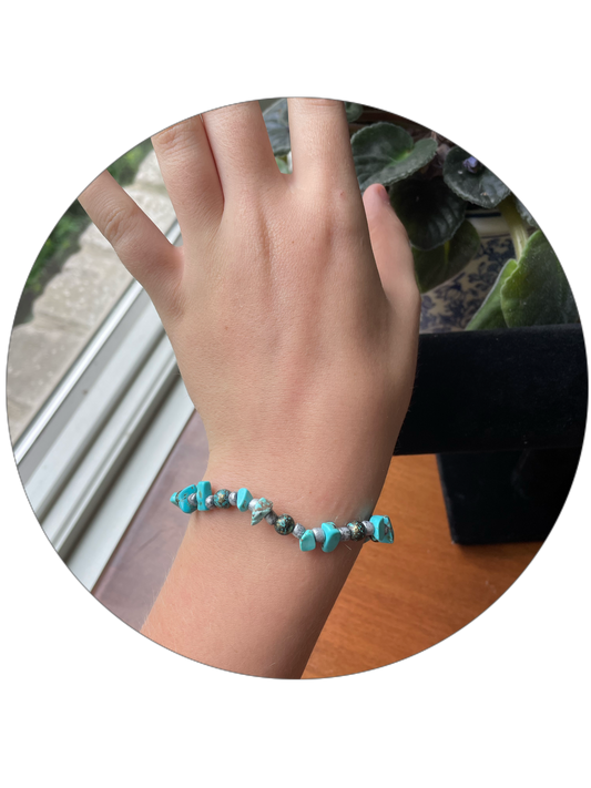 Blue turquoise bracelet