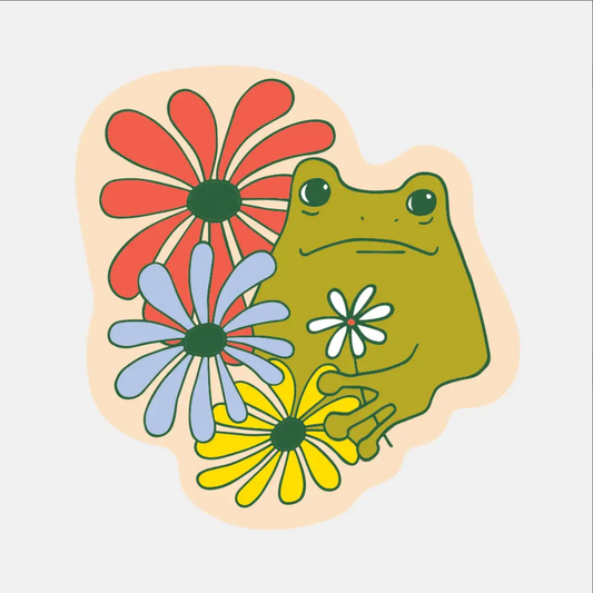 Floral Frog sticker