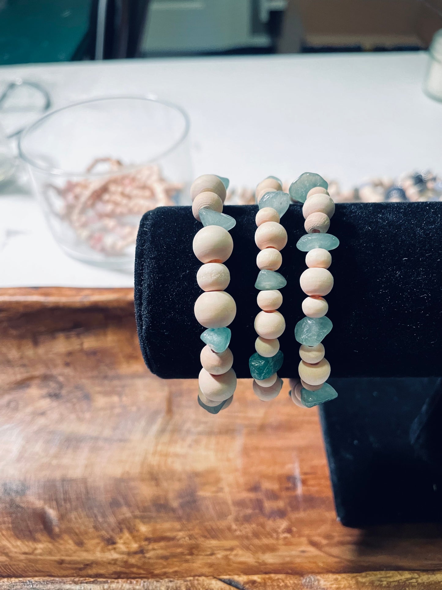 Green aventurine bead bracelets